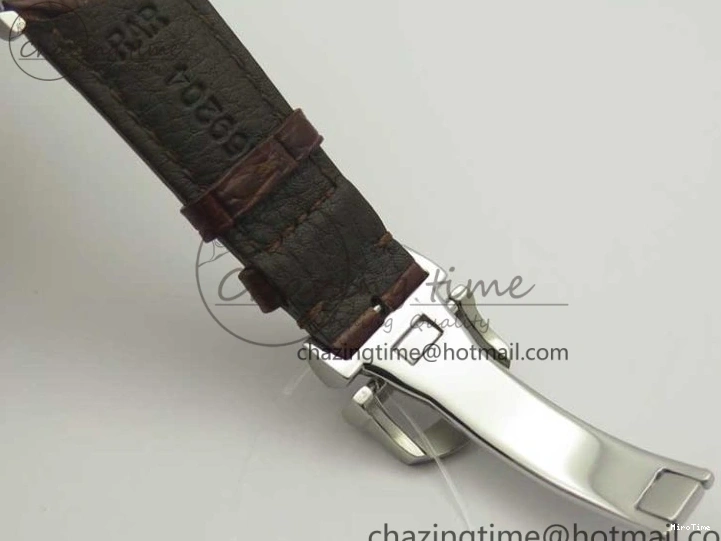 MIROTIME 0122 Portofino Automatic SS TWF 1:1 Best Edition Silver Dial Gold Markers on Brown Leather Strap A Bright 7203